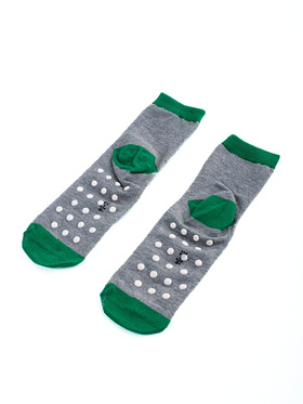Detské protišmykové ponožky , sivé príšerky