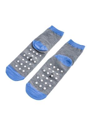 Detské protišmykové ponožky , sivo modré mimozemšťan