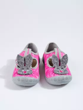 Papuče pre dievčatká na suchý zips myška