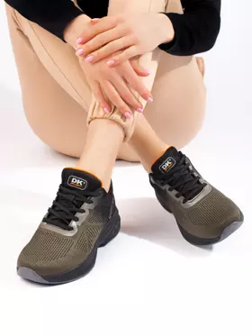 Športové dámske čierne textilné topánky DK
