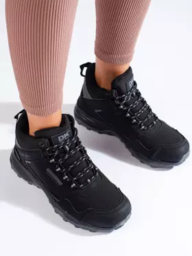 Vysoké dámske trekové topánky DK čierno-sivá